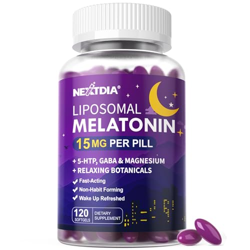 Liposomal Time Release Melatonin + Magnesium Sleep Supplement 120 Softgels (120 Count)