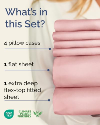 Extra Deep Flex Top Split Head King Sheet Set