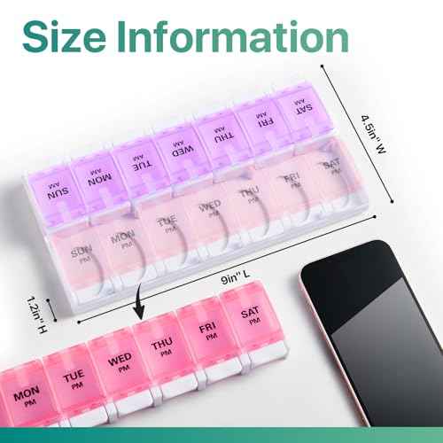 AM PM Weekly Pill Organizer 7 Day