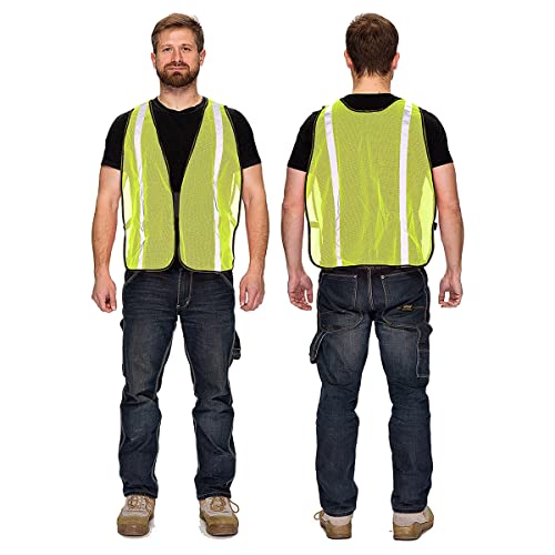 Reflective High Vis Safety Vest Mesh for Men and Women KG0008 (10 Count)