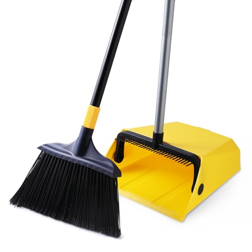 Commercial Broom and Dustpan Set with Comb Commercial Outdoor Indoor