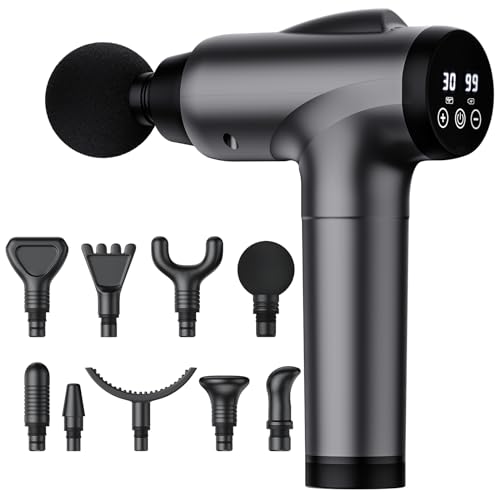 Massage Gun Deep Tissue 30 Speeds 9 Attachments Handheld