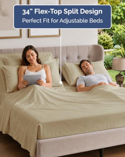 Flex Top Split Head King 6 Piece Sheet Set