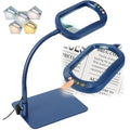 12X Rectangle Magnifying Glass with Light and Stand