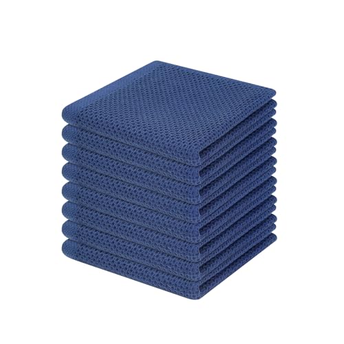 100% Cotton Waffle Weave Kitchen Dish Cloths 8 (8 Count)