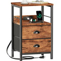 Nightstand with Charging Station for Dorm