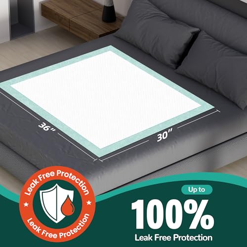 Disposable Bed Pads with Adhesive Strip 30" x 36" (30 Count)