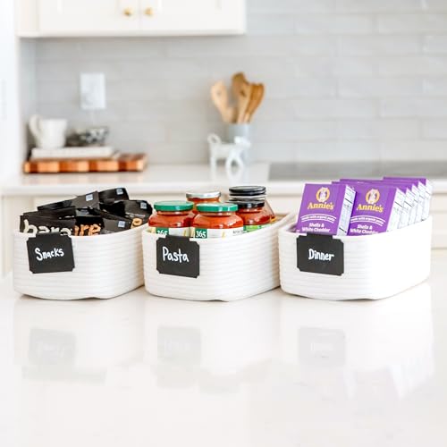 11.8"x8"x4.5” Storage Baskets for Shelves 3 Pack (3 Count)