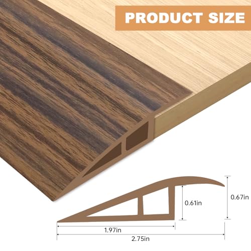 Vinyl Floor Transition Strip Self Adhesive Door Threshold Strip (6.6 Foot)