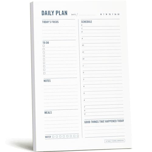 Daily Planner Notepad with Hourly Schedule