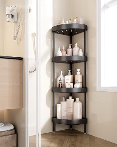 4 Tier Aluminum Corner Shower Caddy Standing Rustproof (4 Count)