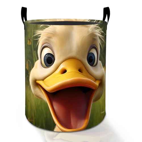 Funny Duck Laundry Basket Hamper for Boys Girls Kids Adults
