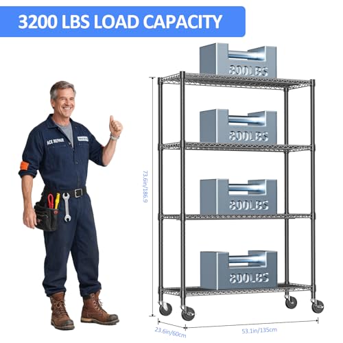 Wire Shelving Unit with Wheel