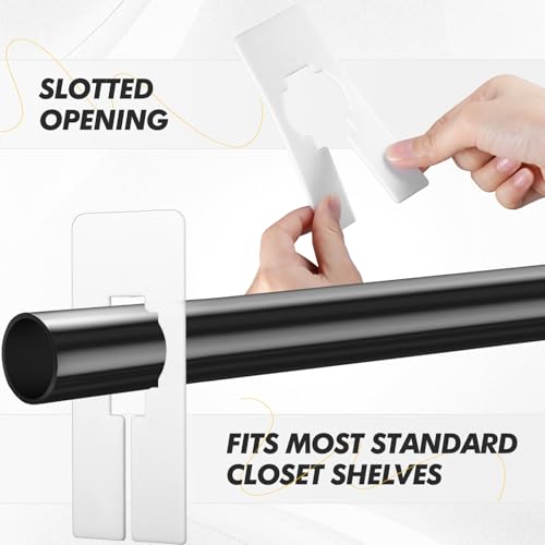 200 Pack Closet Rack Dividers Rectangular with Marker Pen White Clothing Hanger Dividers Writable and Reusable for Sorting Clothing Color Size (200 Count)