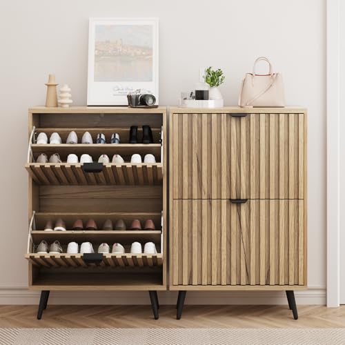 Shoe Cabinet with 2 Flip Drawers