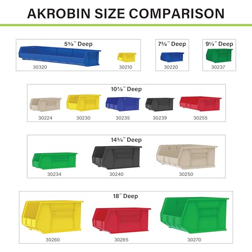 30260 AkroBins Plastic Storage Bins (6 Count)