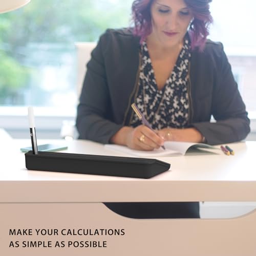 Glass Desk Whiteboard with Calculator 17x6 in