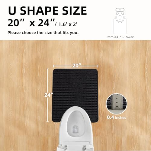 Black Toilet Rug (480 sq in)