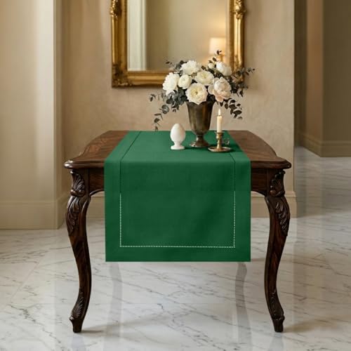 Signature Linen™ by D'Moksha Eden Green Table Runner 36 Inches