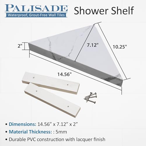 Vinyl Shower Shelf in Hermitage Granite