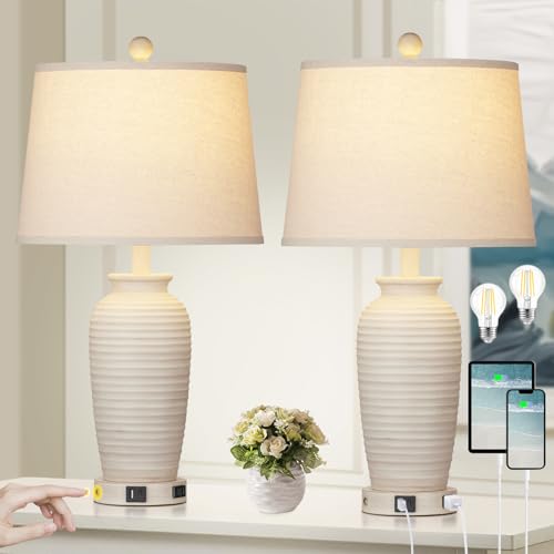 24.3" Farmhouse Jar Table Lamps Set of 2 (2 Count)