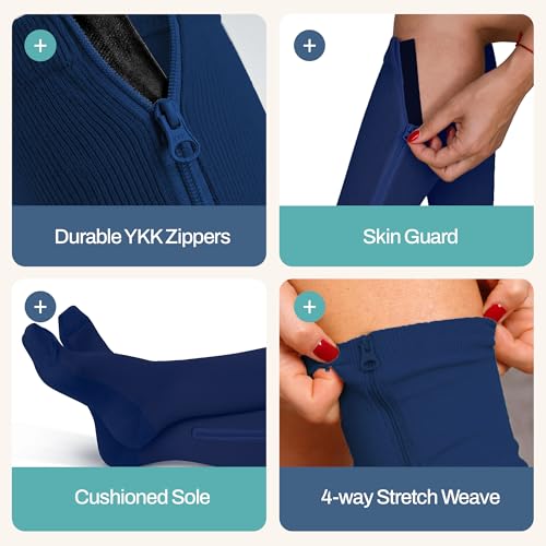 Zipper Compression Socks for Men & Women