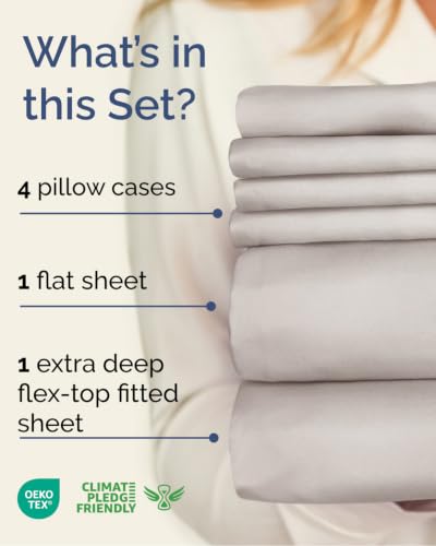 Extra Deep Flex Top Split Head King Sheet Set