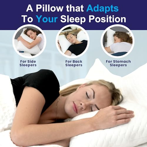 Adjustable Bed Pillow for Neck and Shoulder Support with Extra Shredded Fill