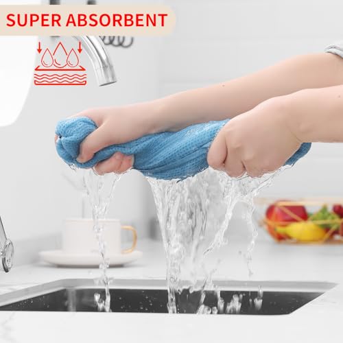 100% Cotton Waffle Weave Kitchen Dish Cloths 6 (6 Count)