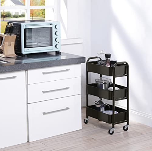 3 Tier Delicate Compact Rolling Metal Storage Organizer