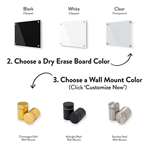 Tear Drop Acrylic Dry Erase Board