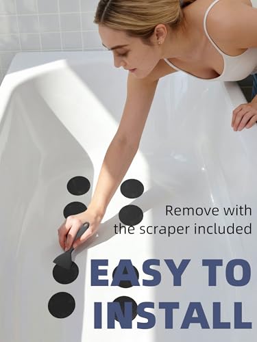 24PCS Round Non Slip Bathtub Stickers with Scraper