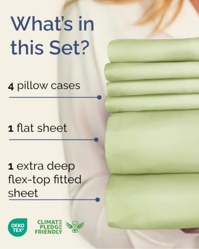 Extra Deep Flex Top Split Head King Sheet Set