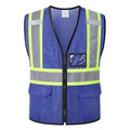 Reflective Safety Vest for Men Women Hi Vis Vest with Pockets High Visibility Vest Mesh Construction Vests Meets ANSI