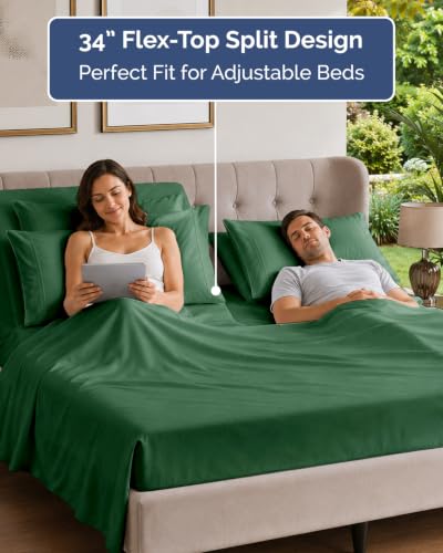 Flex Top Split Head King 6 Piece Sheet Set