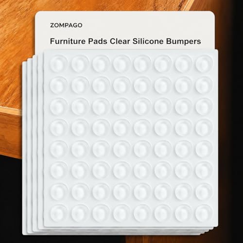 Clear Silicone Furniture Pads 64PCS Cabinet Bumpers Protection (64 Count)
