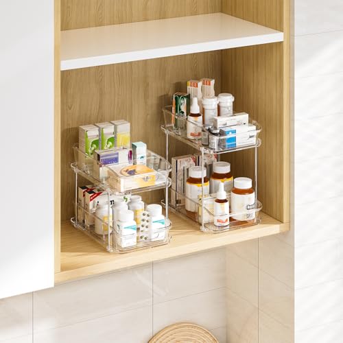 2 Tier Under Sink Organizers and Storage (4 Count)