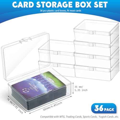 36 Pcs Playing Card Boxes Clear Plastic Deck Cases