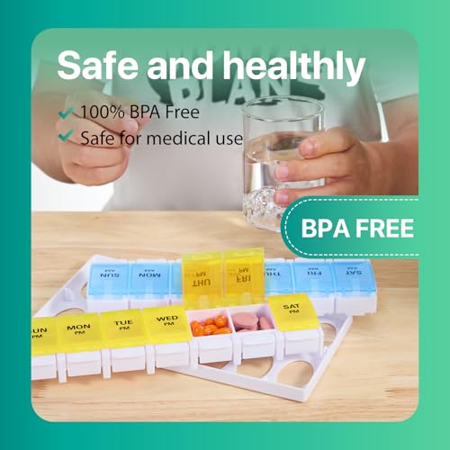 AM PM Weekly Pill Organizer 7 Day