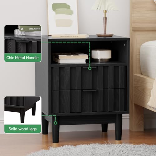 Fluted Nightstand