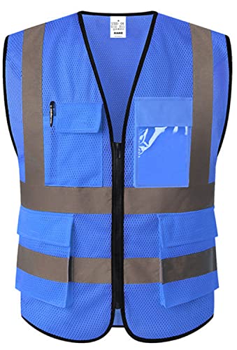 Reflective Safety Vest for Men & Women Mesh High Visibility Vest with Pockets Meets ANSI Standards