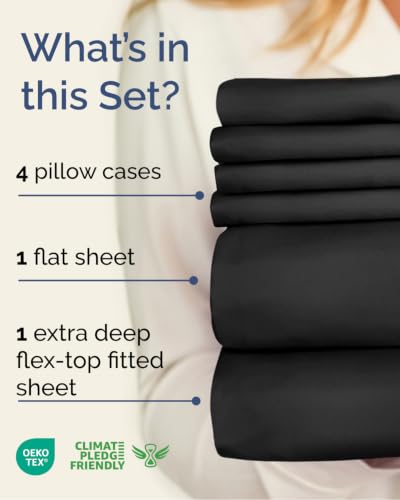 Extra Deep Flex Top Split Head King Sheet Set
