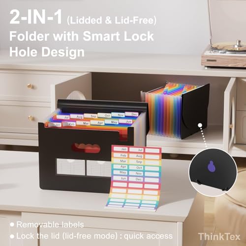 10 Pack Accordion File Folders (10 Count)