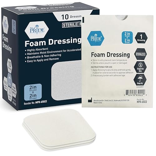 Sterile Foam Wound Dressings (10 Count)