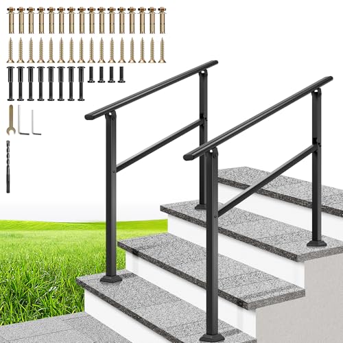 3 Step Hand Rails for Outdoor Steps (2 Count)