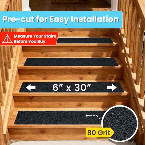 LifeGrip Anti Slip Stair Treads 6"x30" 12Pack Heavy (12 Count)