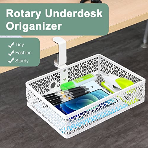 Under Desk Storage Basket Hanging Drawer Tray