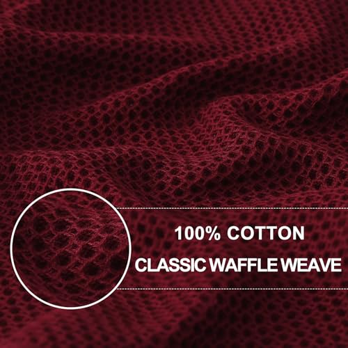100% Cotton Waffle Weave Kitchen Dish Towels 6 (6 Count)
