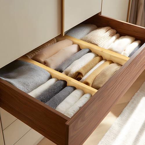 6 Pack Bamboo Drawer Dividers