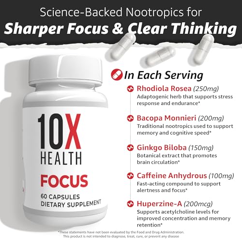10X Health Focus Supplement (60 Count)